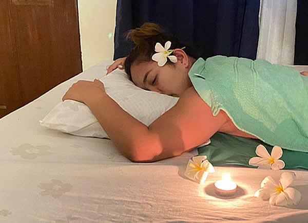 A guest receiving a relaxing massage